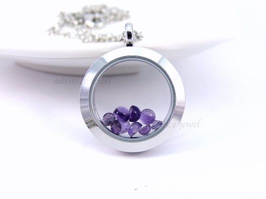 心情寶石項鍊-紫水晶