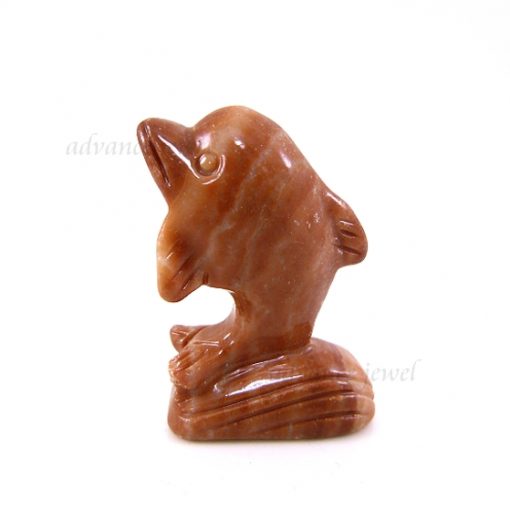 動物雕刻-海豚-大陸紅石