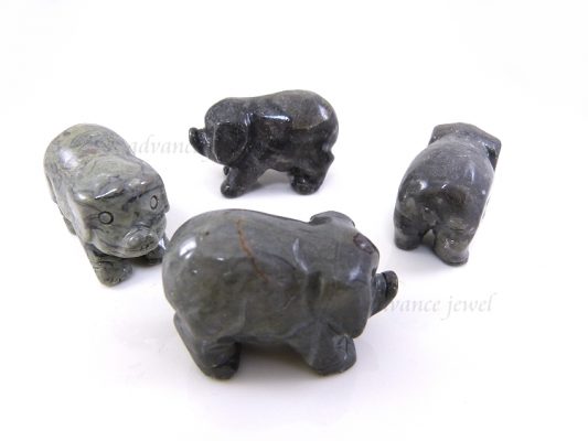動物雕刻-豬-灰石