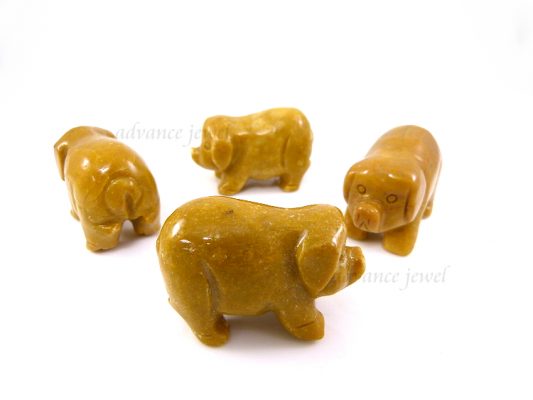 動物雕刻-豬-黃石
