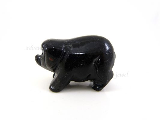 動物雕刻-豬-黑石