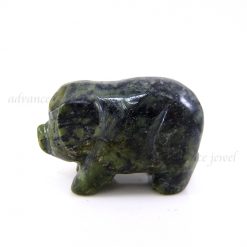 動物雕刻-豬-黑綠玉
