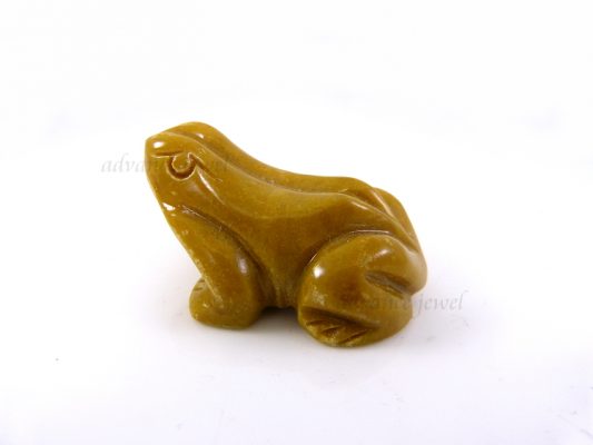 動物雕刻-青蛙-黃石