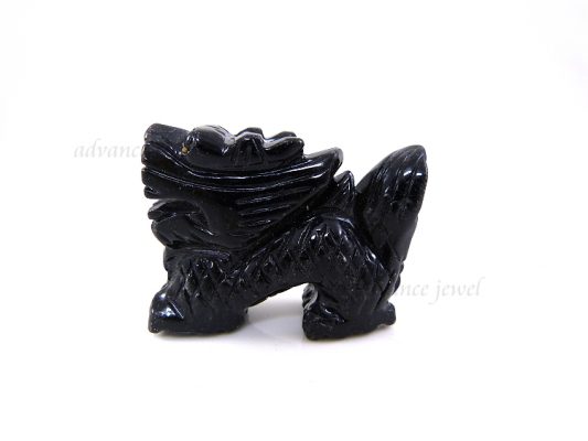 動物雕刻-龍-黑石